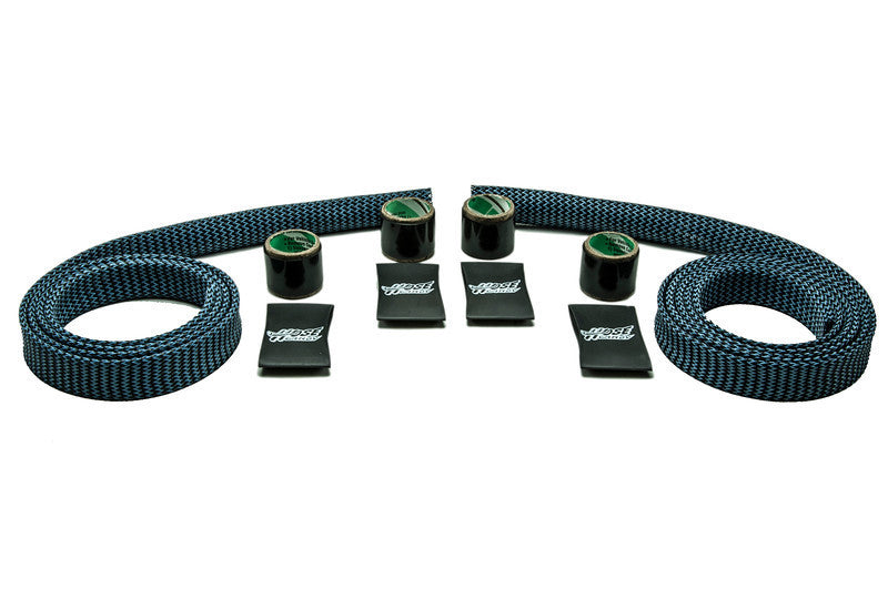 Carbon Fiber/Kevlar Heater Hose Kit BLUE