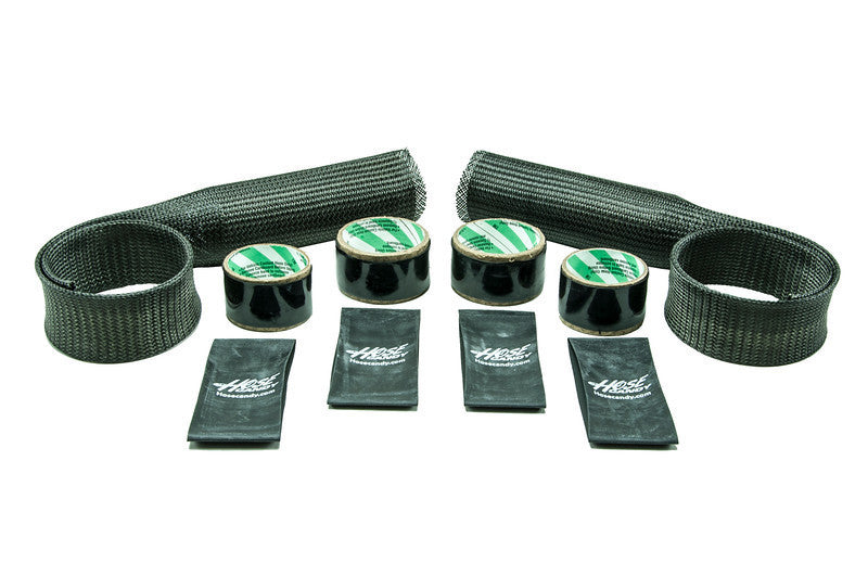 Upper Radiator Hose Skin Kit- Carbon Fiber/Kevlar Includes Upper & Lower Skins & Boa Clamps BLACK