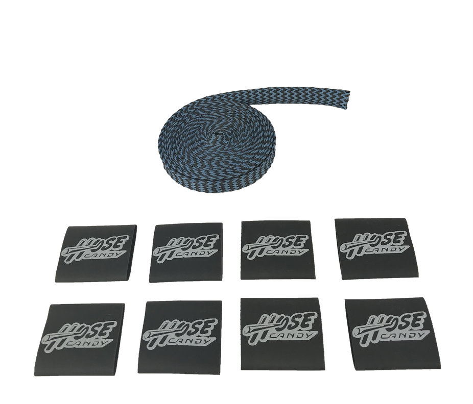 Blue 1/2" Carbon Fiber/Kevlar Hose Skin Kit