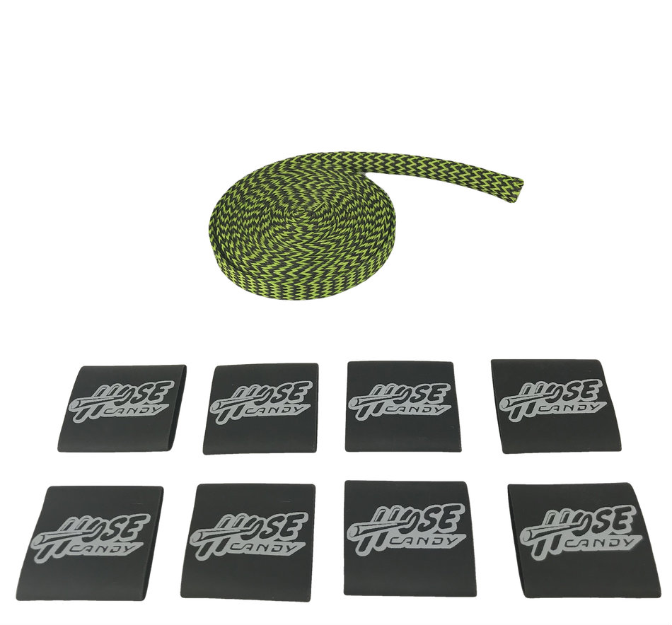 Green 1/2" Carbon Fiber/Kevlar Hose Skin Kit