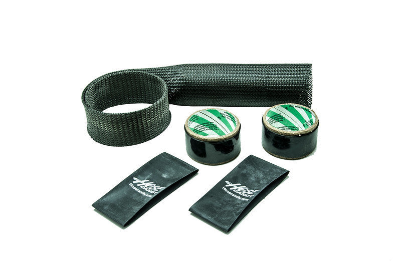 Upper Radiator Hose Skin Kit- Black Carbon Fiber/Kevlar Includes Upper Skins & Boa Clamps