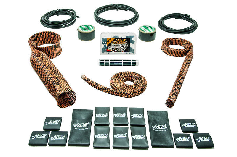 Hotrod Kit Orange Carbon Fiber/Kevlar Includes Upper Skins & Boa Clamps