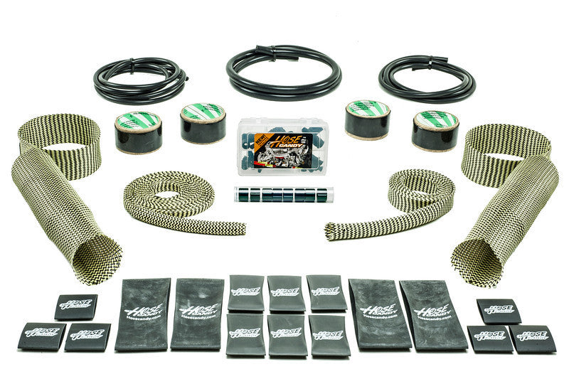 Hotrod Kit Yellow Carbon Fiber/Kevlar Includes Upper/Lower Skins & Boa Clamps